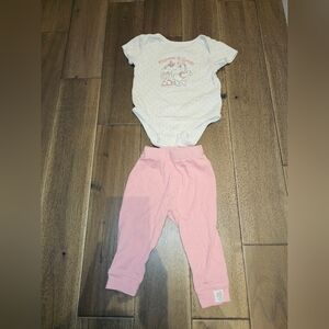 Disney Baby 12M Outfit Minnie & Daisy Onesie with Pink Leggings